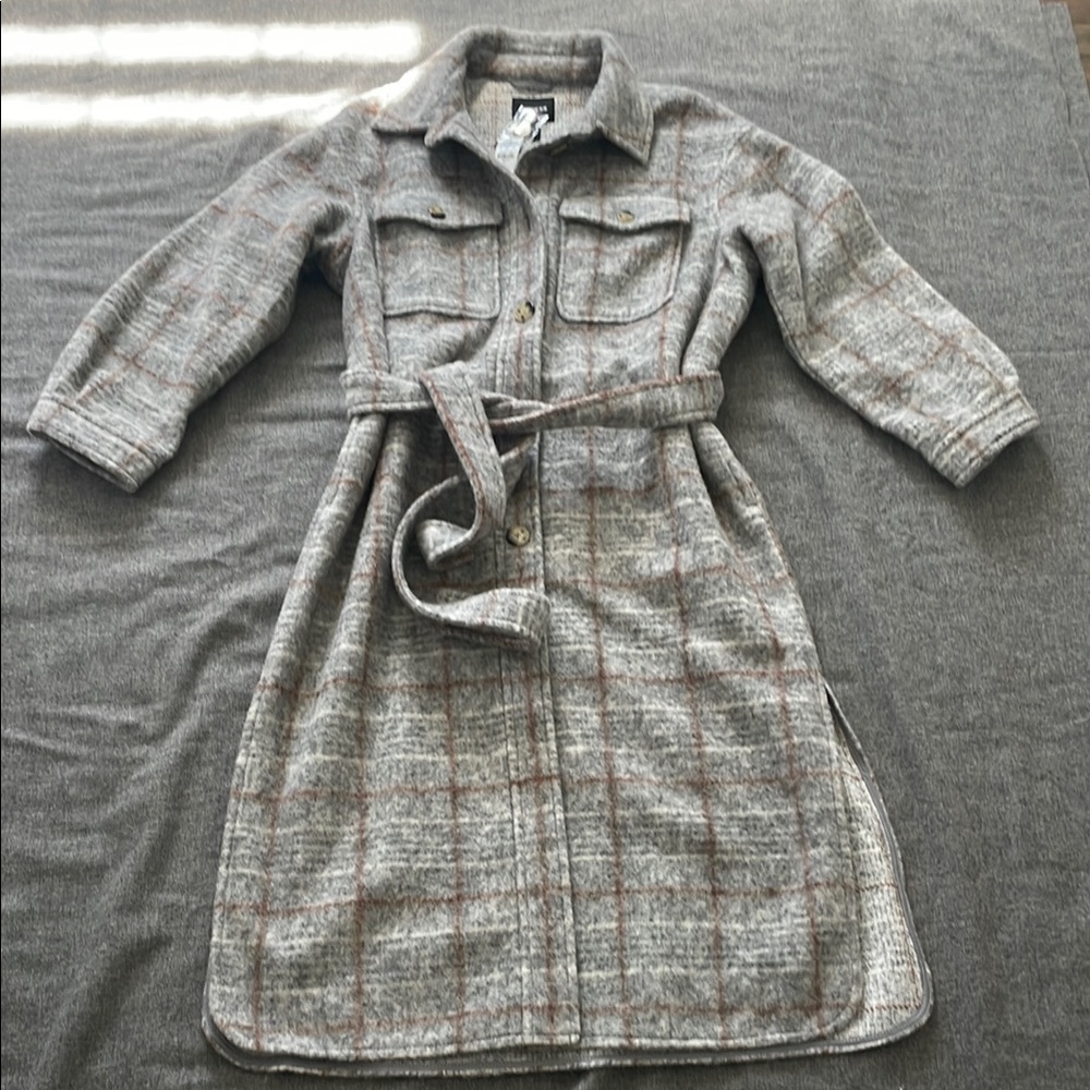 Plaid Belted Women's Coat